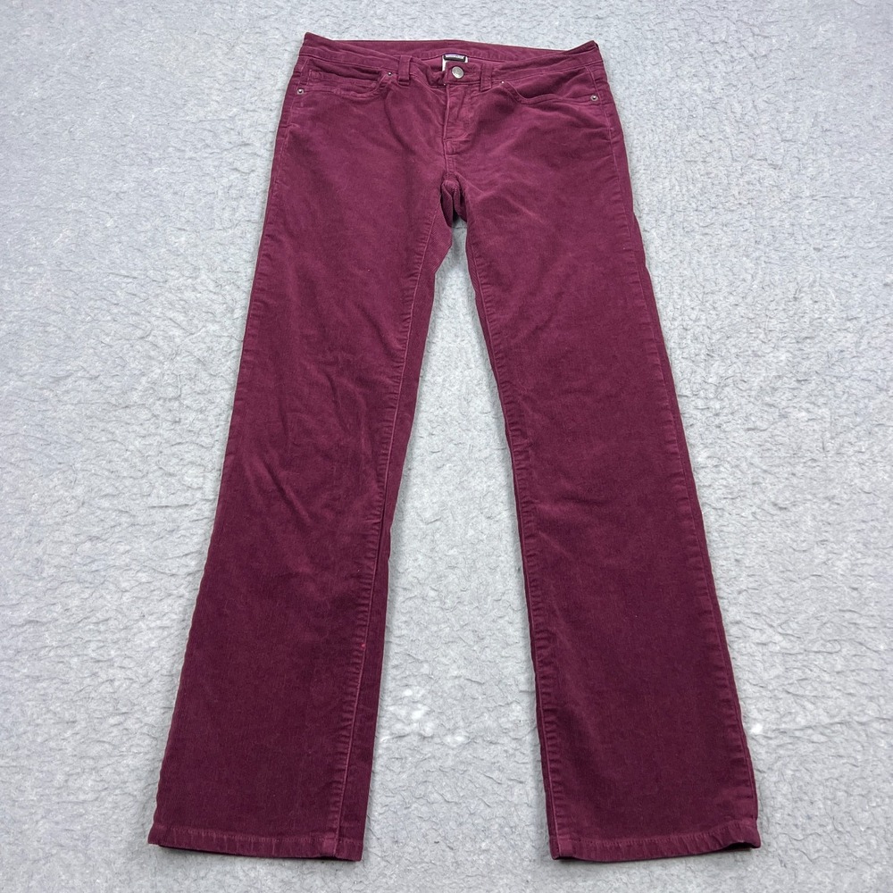 Patagonia Corduroy Pants Womens 28 Red Organic Straight Leg Low 5-Pocket Stretch